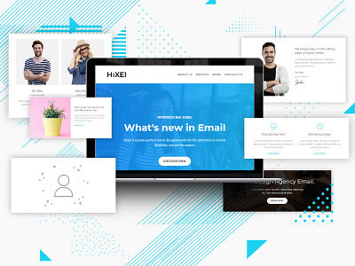 Hixel - Responsive Email Template agency clean design email newsletter