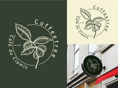 Coffeetree logo design brand coffeeshop design logo logo design logogram logotype sign signage