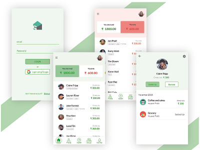 Splitwise Redesign - split expenses app money app redesign splitwise ux