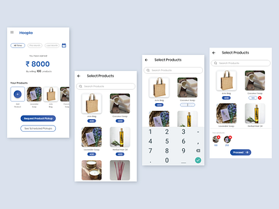 Hoopla - Sell Homemade Products app ecommerce app sell ui design ux ux ui