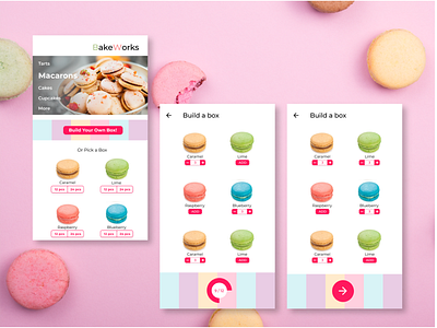 Macarons - BakeWorks app concept bakery macaron sweet tooth ui design ux