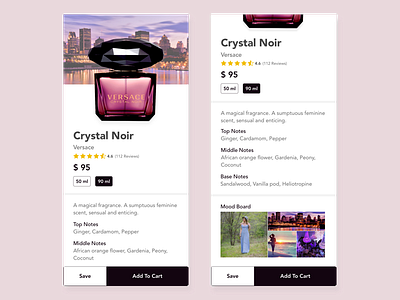 Perfume App app app concept ecommerce ecommerce app fragrance ios mood board moodboard perfume perfume app shopping app ui design ux