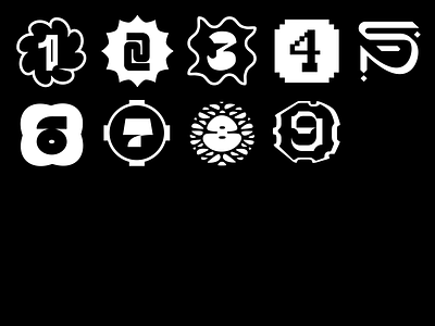 Webdings 3000 black and white digitsmtypo numbers numerals typogaphy typography design ugly