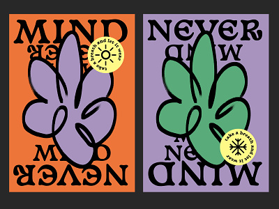 Never Miind Poster colors graphics poster poster a day poster design print