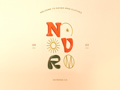 NVRMind Clothes 3d branding graphic design identity logo octane print