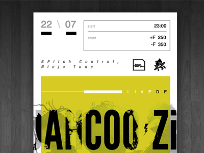 Jahcoozi live flyer clean flyer print simple