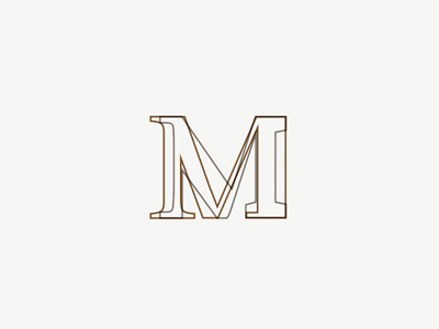 Mansonia jonery letter logotype m wood workshop