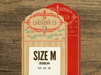 Oblako9 Tag logo retro size tag vintage wood