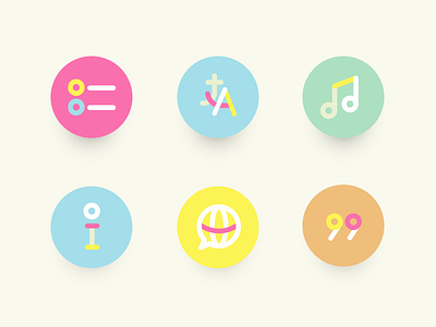 APP Icons colorful icons language minimal outline