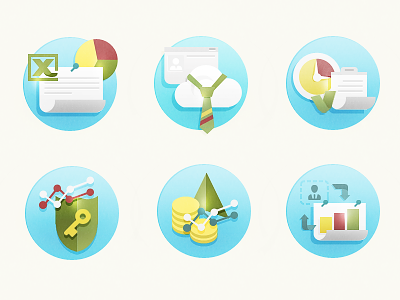 Icons solution business clean icons web