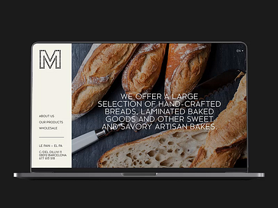 Craft Bakery concept bakery bread clean concept gallery grid interaction macbook minimal ui webdesign