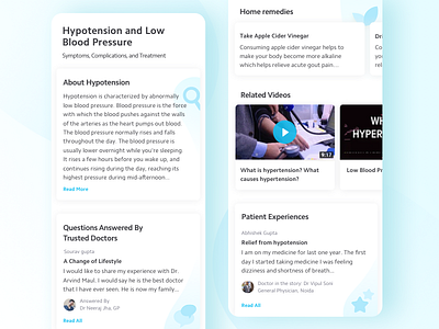 Health content mashup articles bright doctors food health ios medical mobile read ui ux