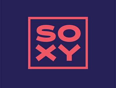 SOXY Logo branding design icon illustration illustrator logo socks soxy wide font