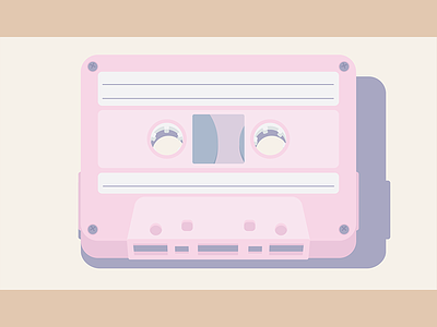 Cassette Illustration cassette illustration illustrator pastel vintage