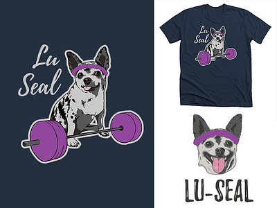 Lu Seal Pup - inspiring people and dogs! art design dog illustration lu pig pup puppy seal shirt
