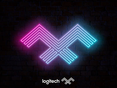 logitech MX v.4 agency brand branding concept design eagle letter letter mx line logitech logo logotype mx neon redesign simple tech