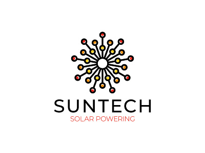 suntech logo agency brand branding circle dot eco electronic energy line logo logotype power simple solar sun sunset tech technology