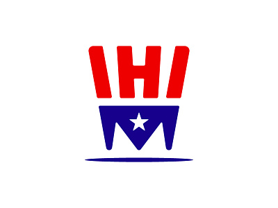 Hatmag Logo america circus hat letter letter h letter m logo logotype magic negative space star usa