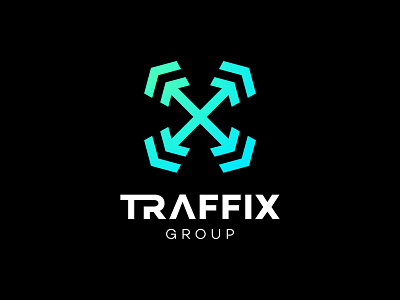 Traffix arrow blue cross crossroads deliver design double express green letter letter x logistic logo logo design logotype simple traffic x