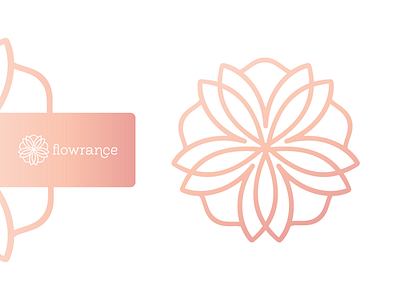 Flowrance boutique crest fashion flower garden gold line logo logotype luxury plant