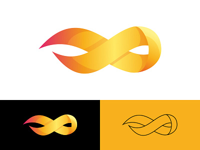 Infinity Flame dynamic eight endless fire flame infinity logo logotype orange ribbon speed