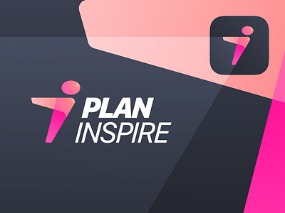 Plan Inspire app arrow fly growth icon inspire letter letter i logo logotype man motivation people person plan top up