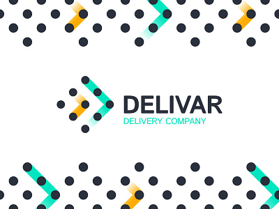 Delivar arrow company delivery dot dynamic express fly green line logistic logo logotype orange post rhombus simple speed square transport transportation