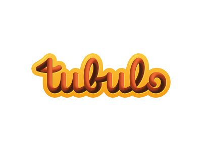 Tubulo brown candy choco chocolate letter line logo logotype oneline pack package sweet