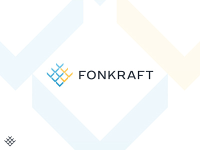 Foncraft 3d arrow head blue button craft letter letter f logo logotype mobile modular negative space phone rhomb square