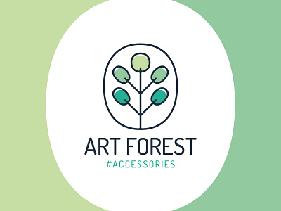 Artforest accessories art branding circle design eco emblem forest green leaf leaves line logo logotype rounded tree vector wood