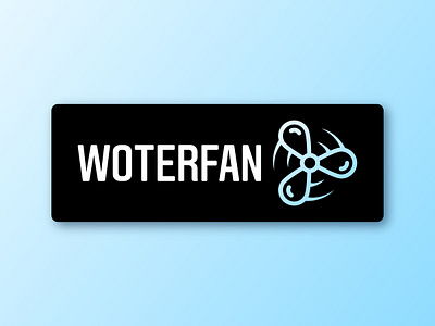 Waterfan air blue circle design drop fan fun kids line logo logotype planet sea ship simple sky water wind