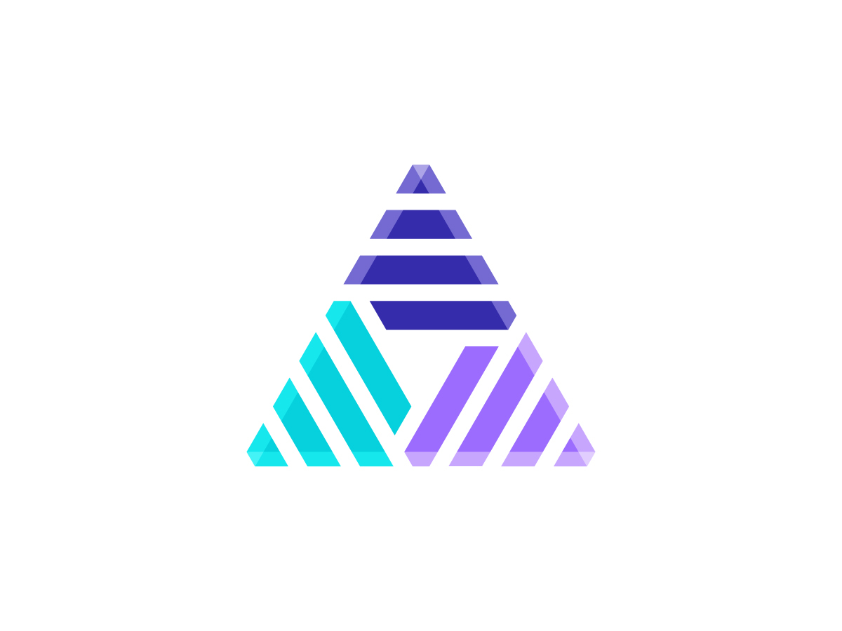 A triangle monogram by Lunarts on Dribbble