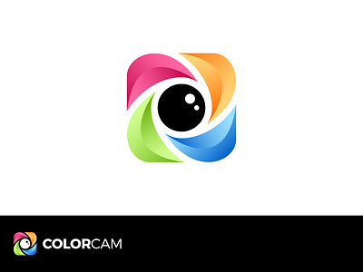 Colorcam - Photo filters app box camera camera app colorful cube dot eye filter lins logo logotype phone photo photographer photography shot shutter spiral square