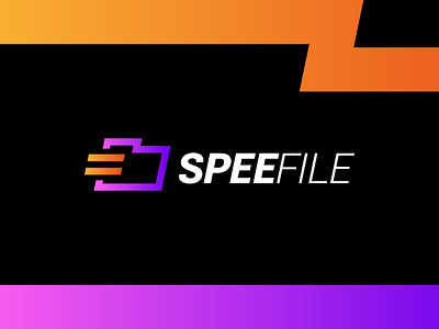 Speefile bolt cloud download dynamic file files folder hosting line logo logotype move simple speed storage upload