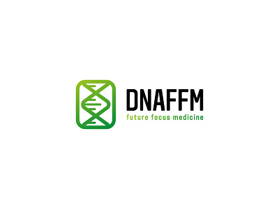 Dnaffm agwncy brand branding clinic dna doctor focus future green hospital line logo logotype medical medicine operation rectangle rhomb simple