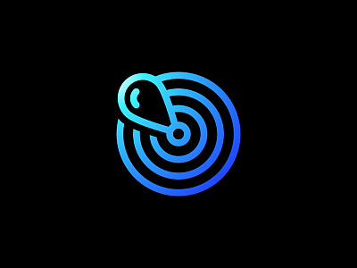 Weather radar agency blue brand branding circle design drop line location logo logotype pin radar simple storm target water weather wind