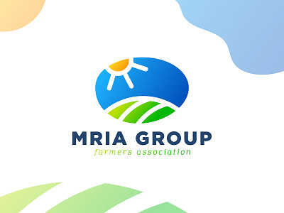 Mria Group agency agriculture agro brand branding dream farm farming field grass group light logo logotype simple sky skyline sun village wheat