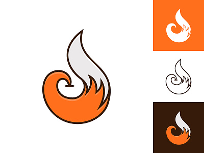 Okfox brand branding dot fox fox logo foxes foxy good hide line logo logotype ok orange simple spiral teal