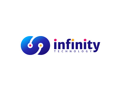 infinity technology brand branding branding agency circle colorful connect connection dot endless illustration infinity logo logotype negative tech technical technology two