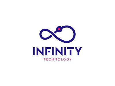 Infinity Technology agency brand branding circle data dot endless infinity line logo logotype orbit signal simple tech technology