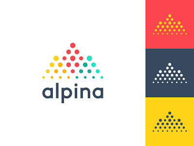 alpina alpina analitycs arrow brand branding connect digital dot halftone letter a line logo logotype marketing monitoring mountain mountain logo simple top up
