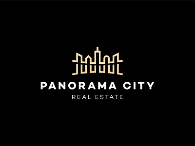 Panorama City Logo agency brand branding build camera city connect lanscape line logo logotype monoline panorama police real estate realestate shot simple town