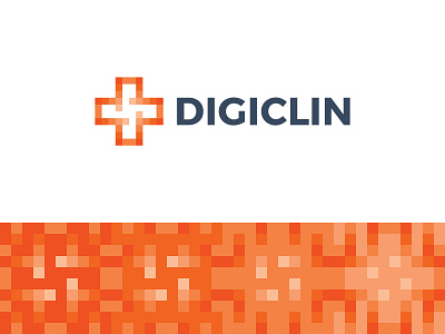 Digiclin Logo app brand branding care clinic cross digital health healthcare hospital logo logotype medical medicine pattern pixel plus tech