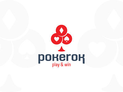 Pokerok Logo v.1 brand branding brilliant card game casino design excitement heart logo logotype play playing cards poker poker card red simple win