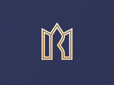 Royal Crown Logo brand branding crown design fashion gold golden king letter letter r line logo logotype luxury prince queen r royal simple