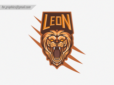 Leon brown character esports lion lion esports lion head lion logo lion mascot lion orange orange vector