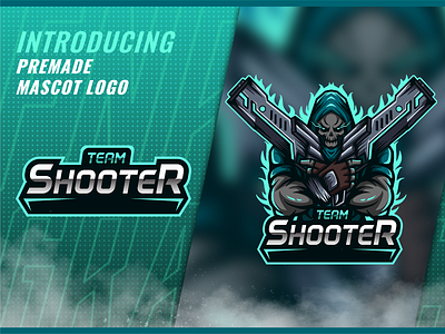 Skull Team Shooter Esport Mascot Logo character esports esports logo esports mascot esportslogo illustration mascot mascot logo shooter skull skulls vector