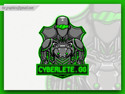 Cyberlete Robot Cyber Mascot and Esport Logo