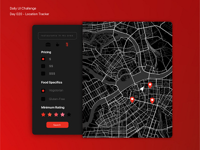 Day 020 - Location Tracker dailyui design ui vector