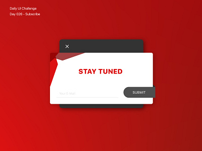 Day 026 - Subscribe dailyui design ui vector